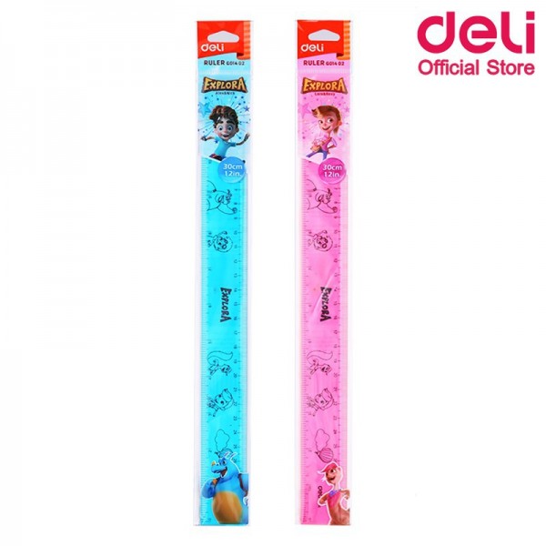 Thước nhựa màu 30cm Deli G01402 (Deli)